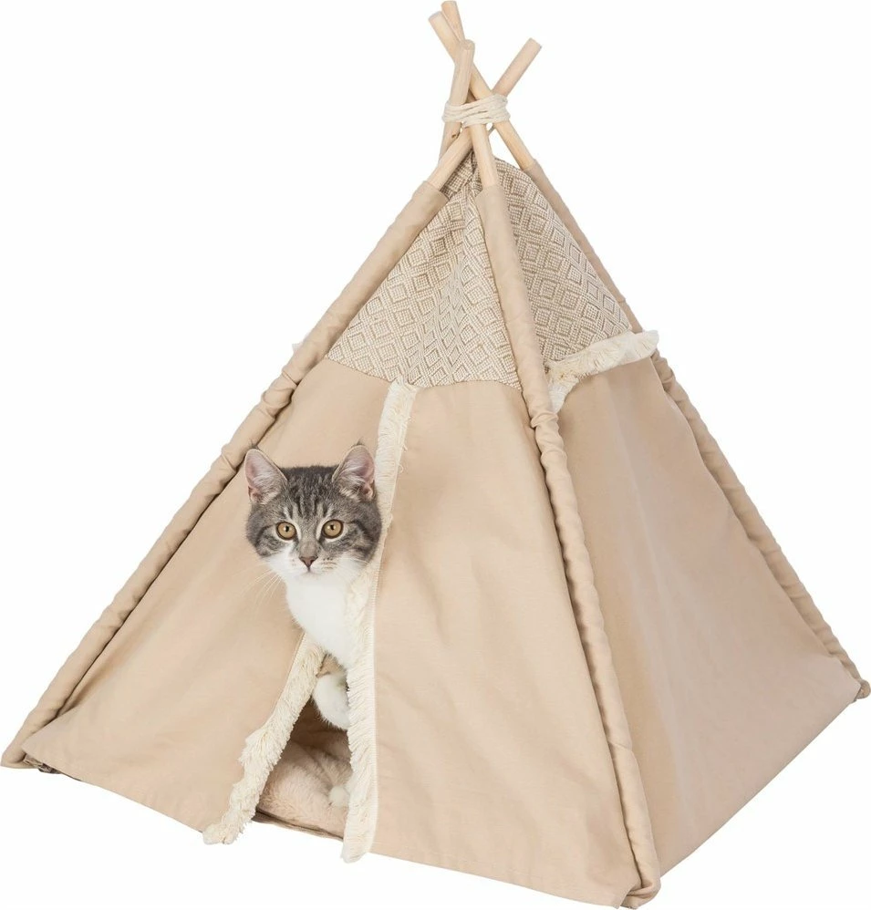 Shtrat tipi për qen/mace Trixie Boho Tipi TX-38211 55×65×55 cm, bezhë