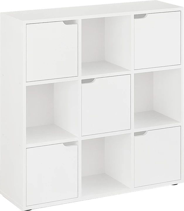 Bibliotekë Bookel, ngjyrë e bardhë, 88.5x27.5x89.3cm