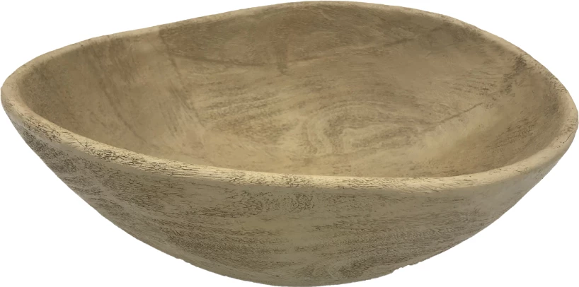 Enë dekorative KESU, polirezine, natyrale, 34x26x14cm