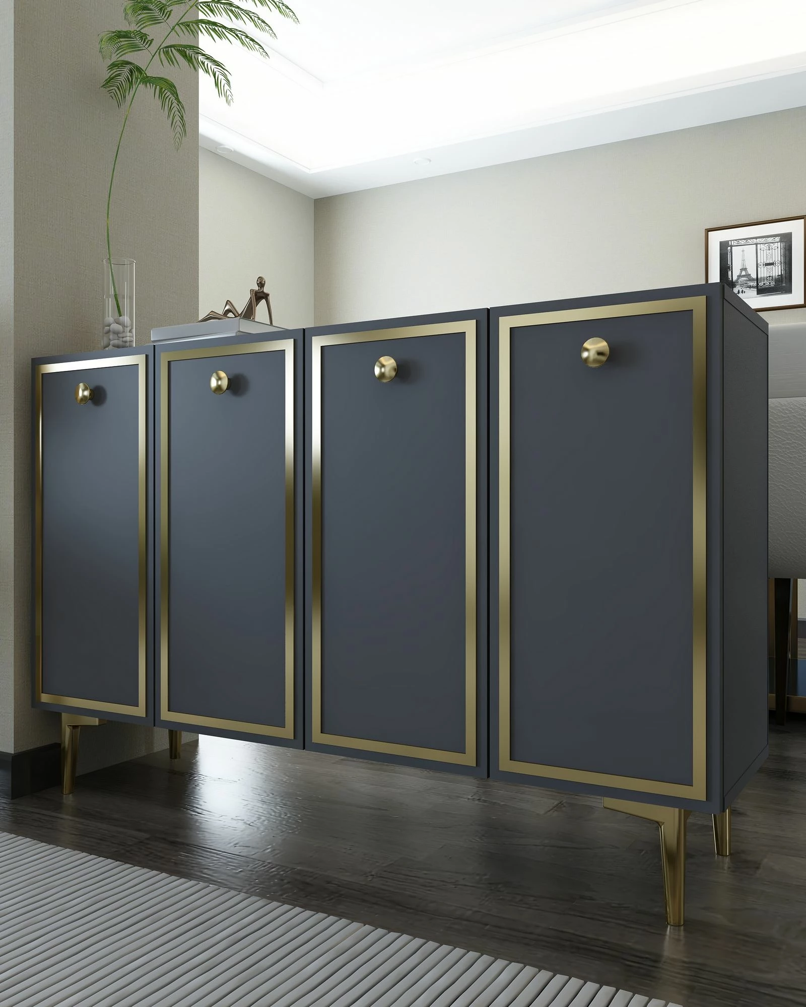 Konsol Skye Decor, anthracite, gold, 8161KM-1