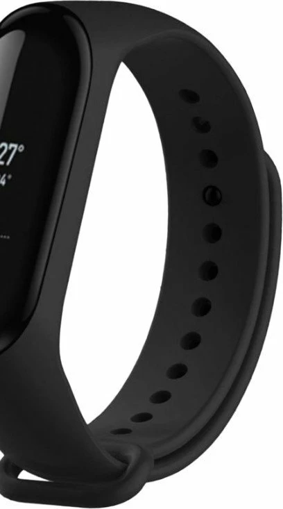 Rrip silikoni Fixed FIXSSTB-1414-BK për Xiaomi Mi Band 3/4, 22 mm, i zi