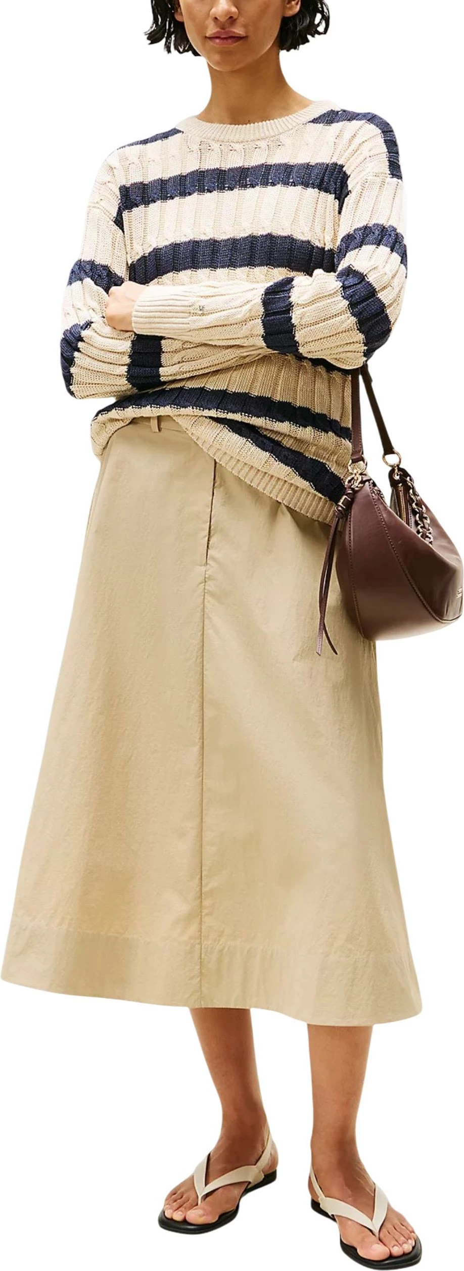 Xhemper për femra Tommy Hilfiger WW0WW44481, bezhë/blu [Madhësia: L]