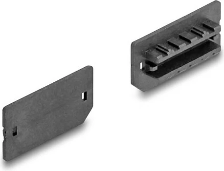Kapak pluhuri DeLOCK për USB Type-E (Key A/B) femër, 10 copë, i zi