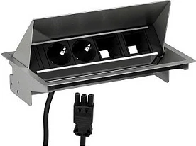 Modul prizash tavoline Bachmann CONEO 900.402, 2x AC, 4 module, kabllo 0.2 m, gri