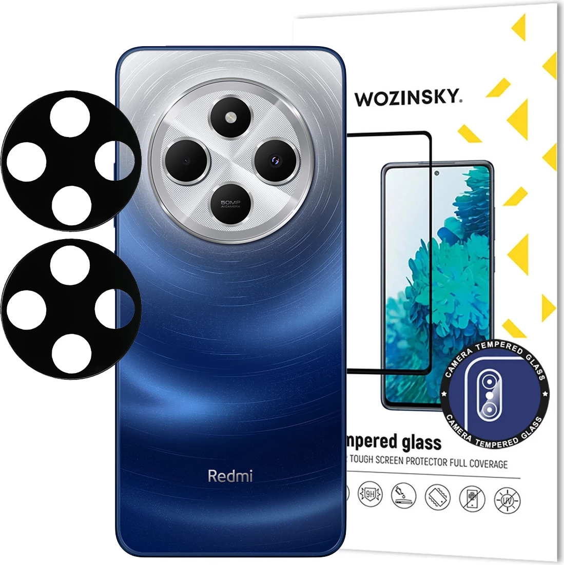 Mbrojtës xhami për kamerë Wozinsky për Xiaomi Redmi 14C 5G, 2 copë, transparent