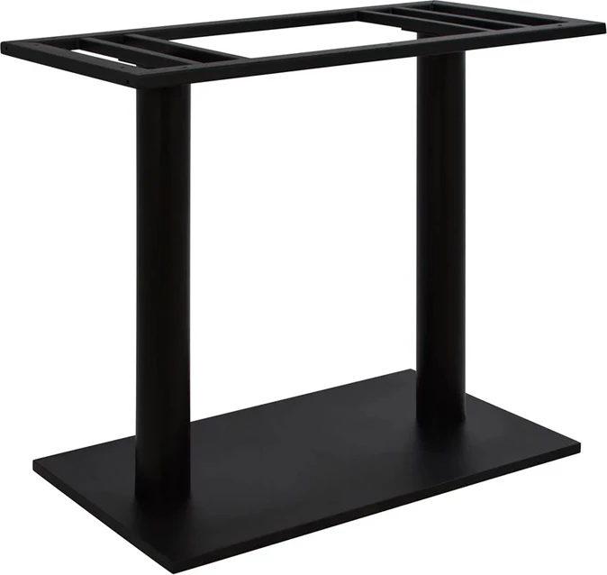 Bazë tavoline metalike, ngjyrë e zezë, 80x40x72cm