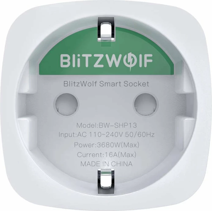 Prizë e mençur BlitzWolf BW-SHP13, ZigBee, EU, 3680W, e bardhë