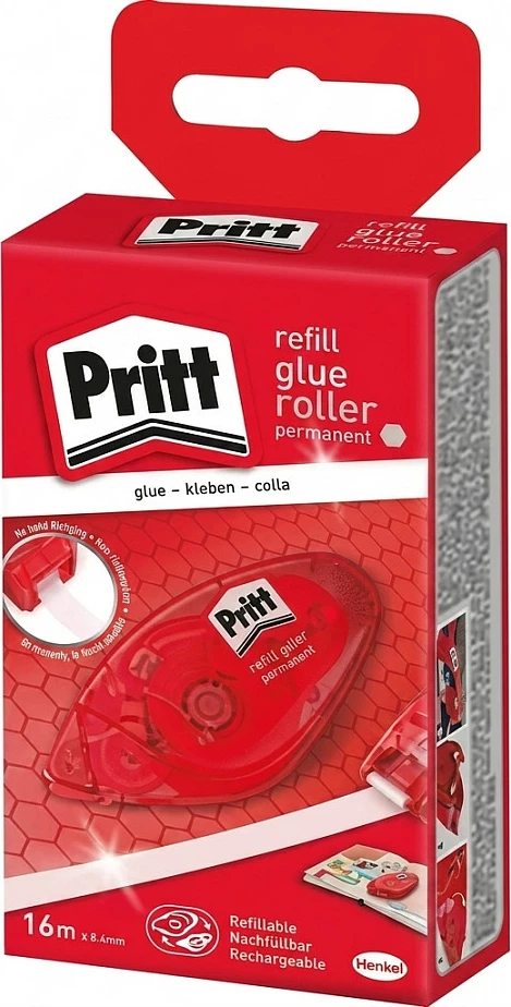 Rul ngjitësi Pritt 2120444, refill permanent 8.4mm 16m, i kuq