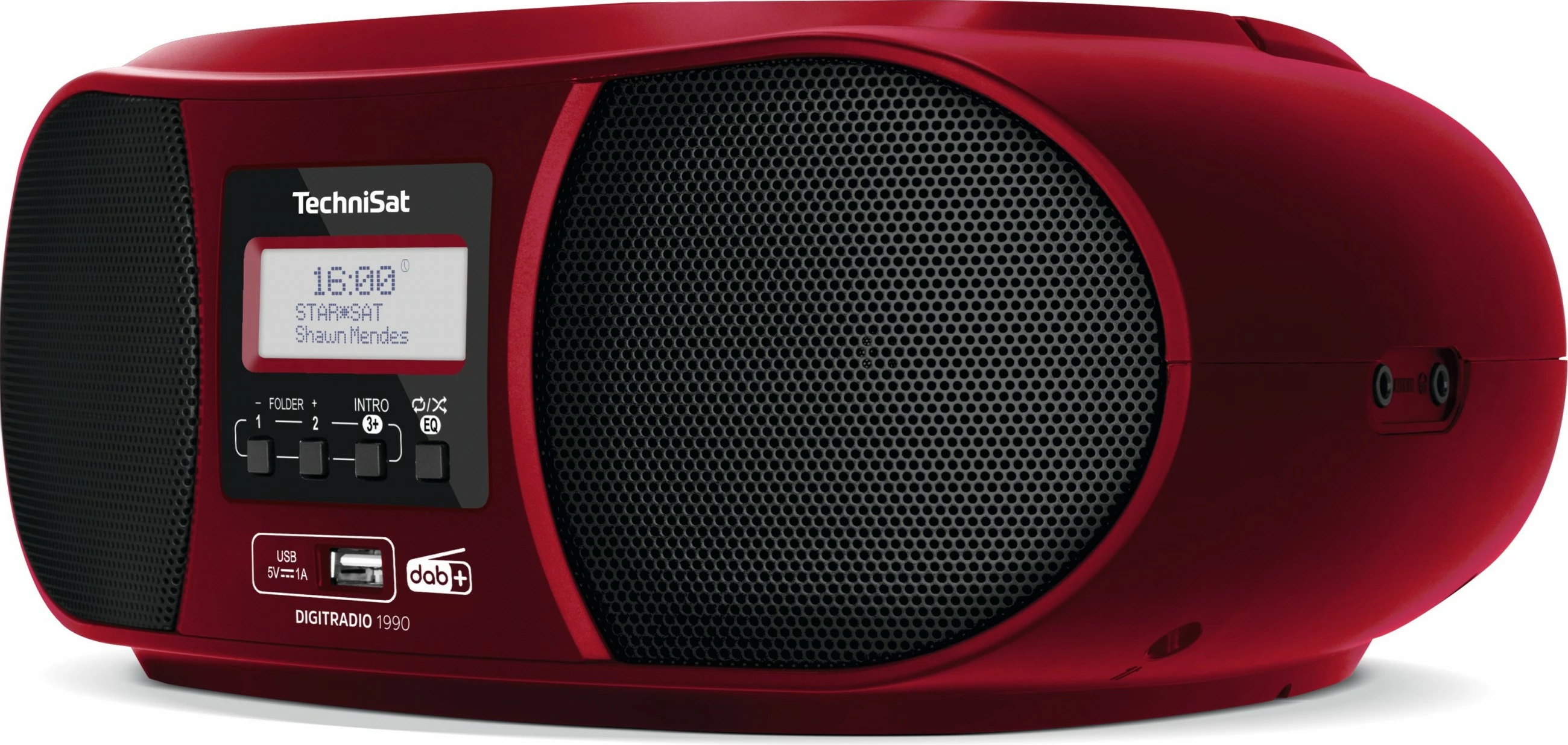 Radio digjitale TechniSat DigitRadio 1990, USB, DAB+, e kuqe