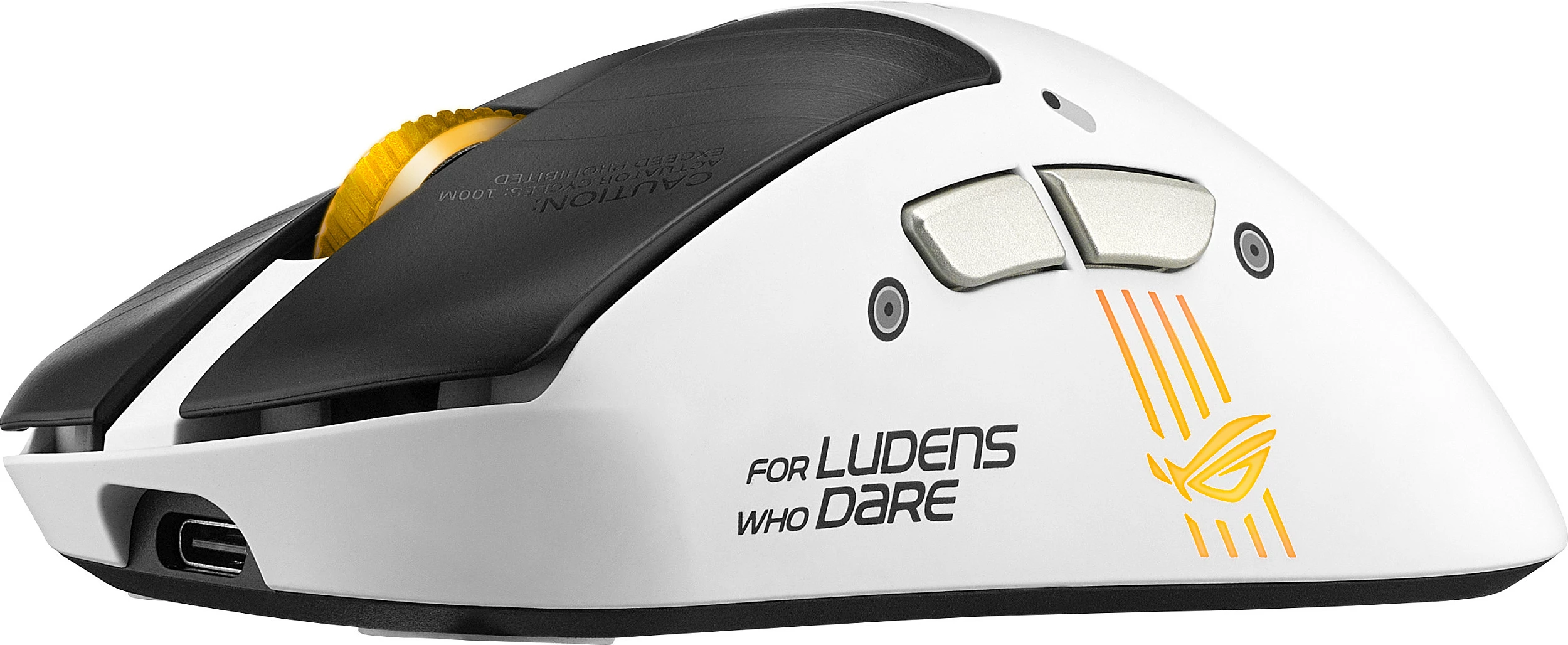 Maus gaming ASUS ROG Keris II Origin-KJP, 42000 DPI, 8000 Hz, wireless/wired, RGB, i bardhë