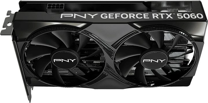 Kartë grafike PNY RTX 5060 8GB GDDR7, dy ventilatorë, e zezë