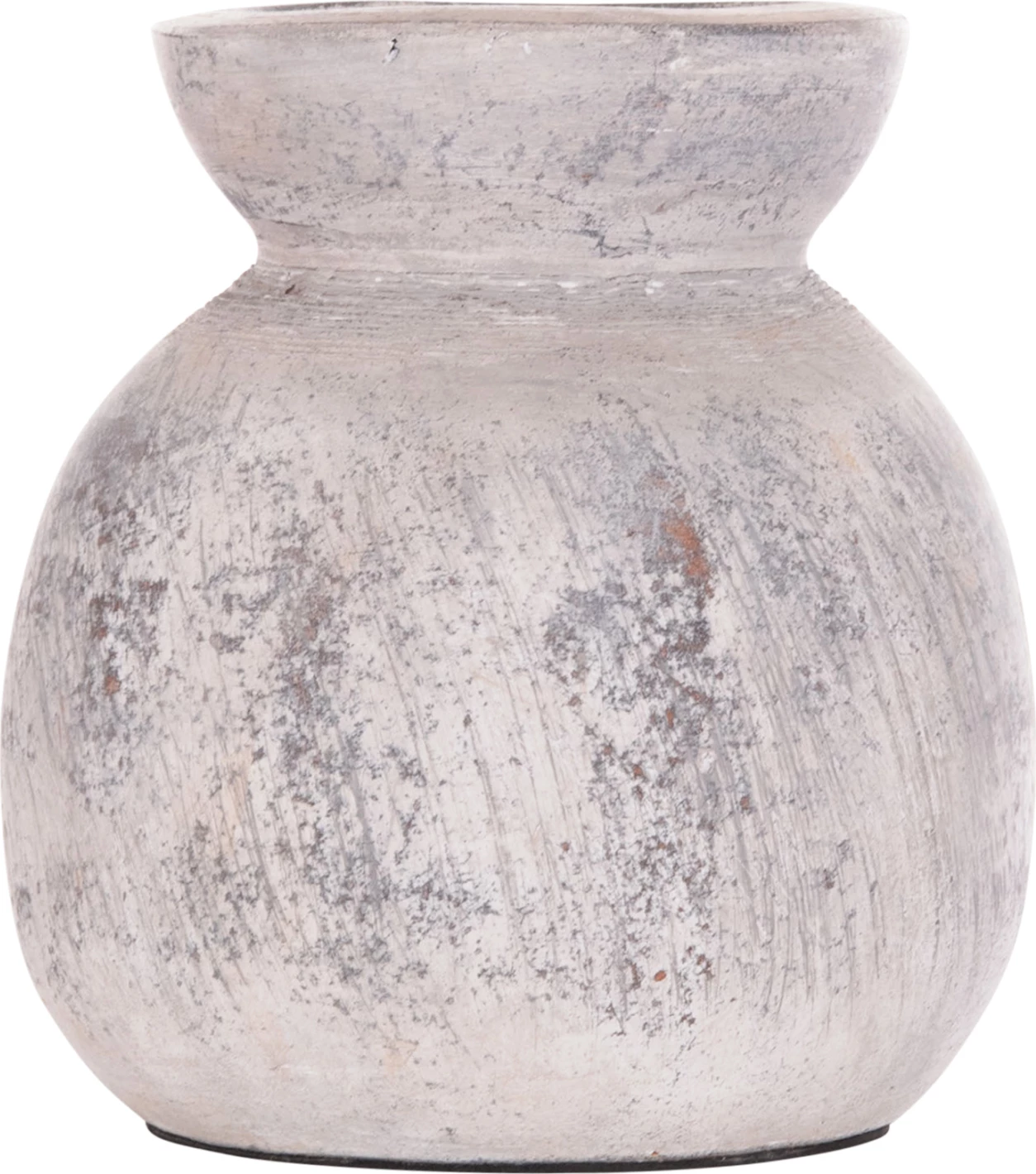 Vazo dekorative tavoline VERMO, terrakotë, ngjyrë gri e çelët, FH4396, 18x19cm