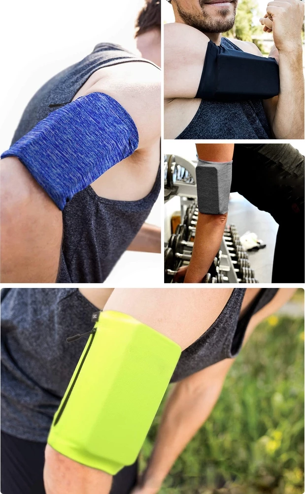 Mbështjellës krahu për vrapim Hurtel XL, për celular, material sintetik, kaltër