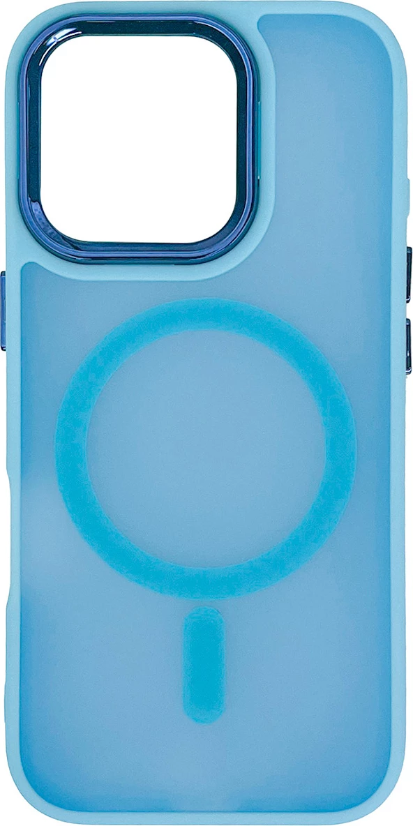 Mbështjellës Hurtel Magnetic Collection MagSafe për iPhone 16 Pro, TPU, kaltër e çelët