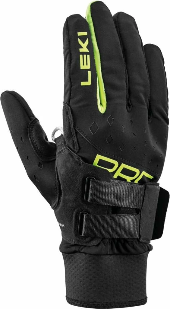 Doreza skijimi Leki PRC Shark 10.0, Shark System, Softspan, hidrofobike, të zeza/jeshile