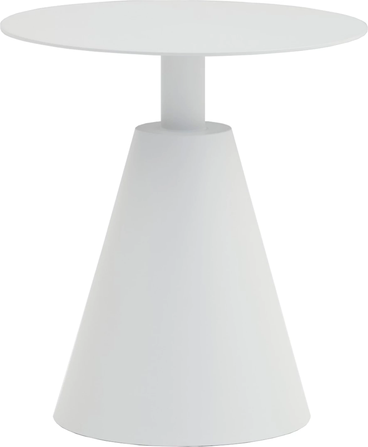 Tavolinë anësore e rrumbullakët për jashtë SERA FH6270.02 alumini, ngjyrë e bardhë, Φ50x56H cm