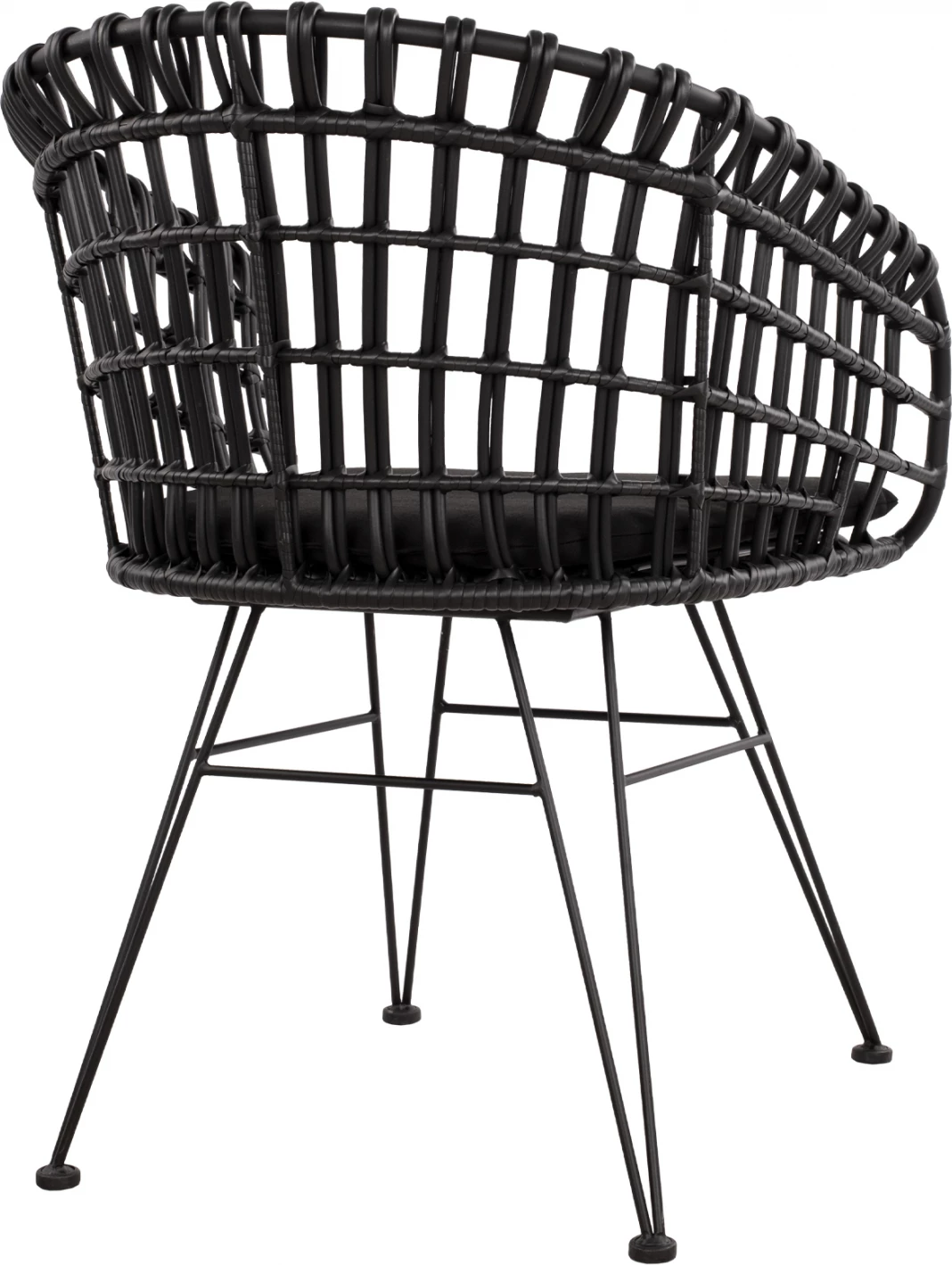 Karrige foleje metalike Allegra FH5456.02, thurje e zezë, 59x56.5x83 cm