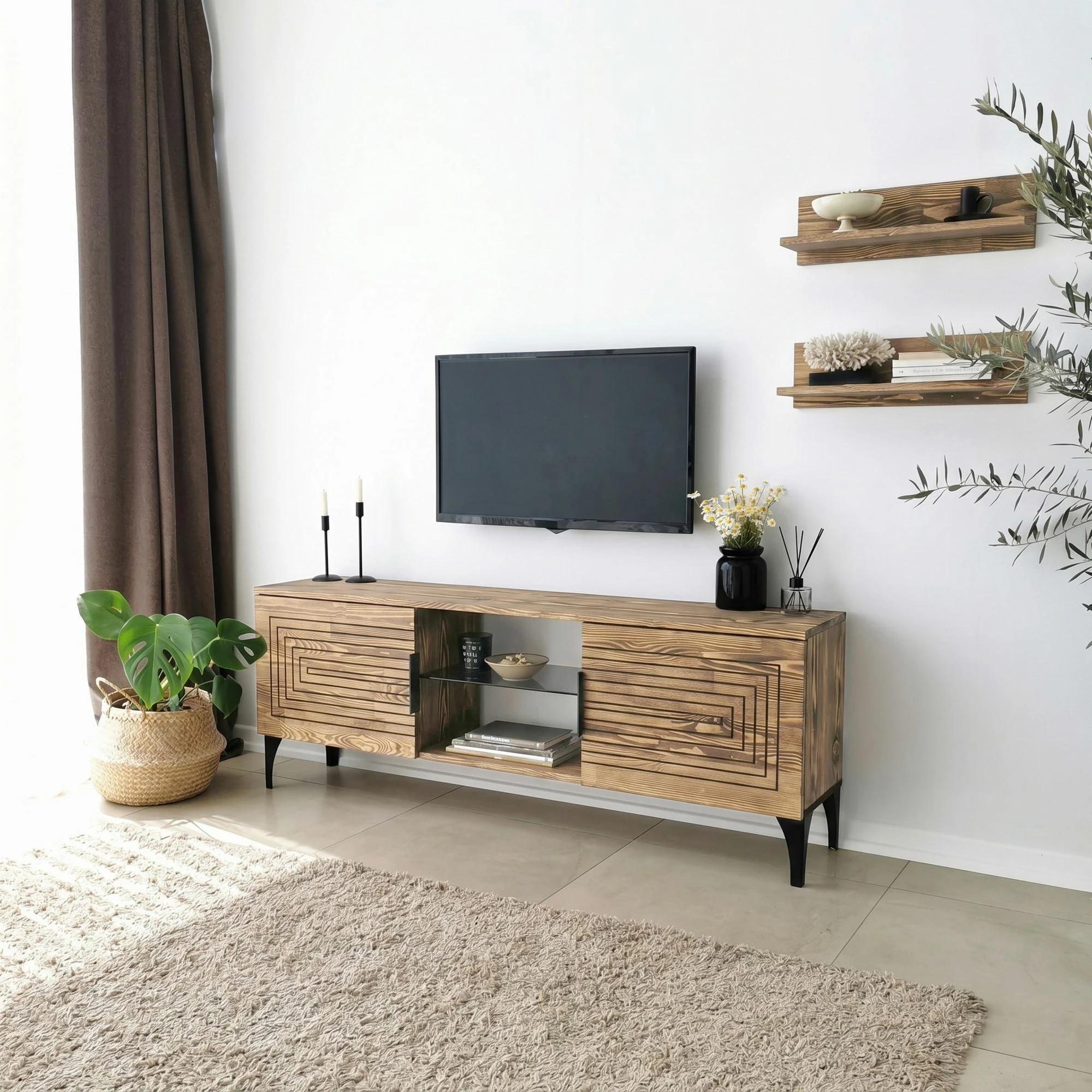 Komodë TV Hanah Home Joanne, ngjyrë lisi