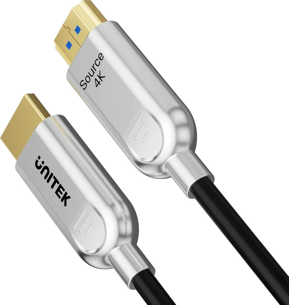 Kabel HDMI optik Unitek 2.0 AOC 4K 60Hz 100m silver-black