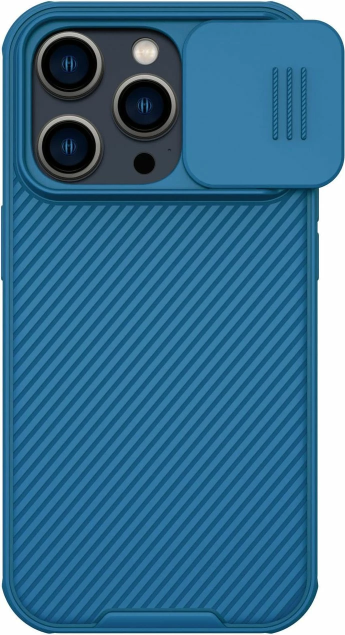 Mbështjellës Nillkin CamShield Pro për iPhone 14 Pro, me kapak kamere, Kaltër