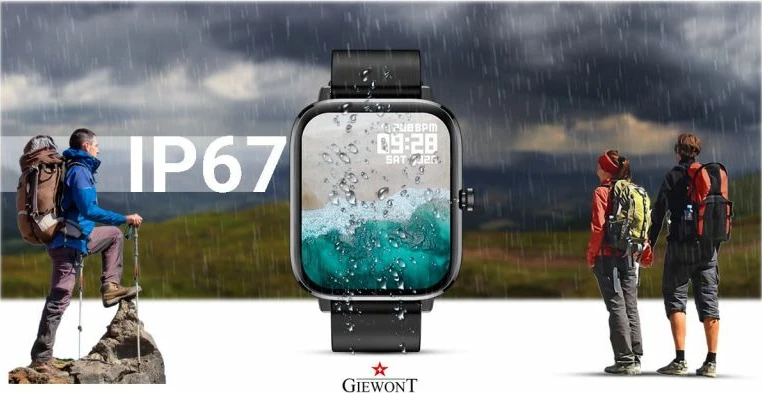Smartwatch Giewont për femra, i zi