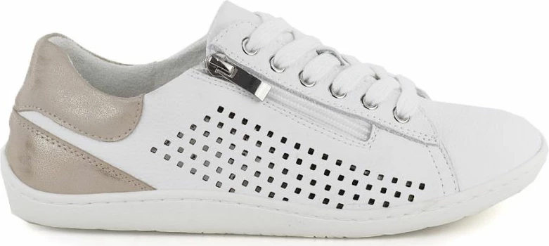 Këpucë lëkure barefoot për femra Gino Fabiani OL38-6, të bardha