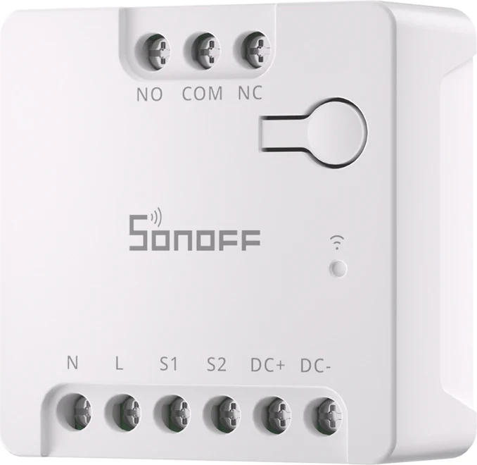 Switch i mençur Sonoff MINI-D, WiFi, Matter, AC/DC 12-48V, kontakt i thatë, Bardhë