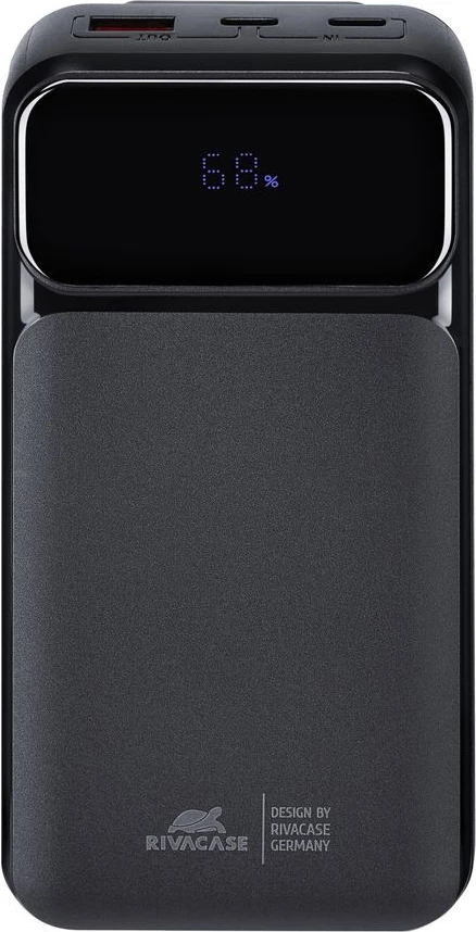 Powerbank RIVACASE VA2221 20000mAh 22.5W me ekran LCD, 3 kabllo (USB-C/Lightning/USB-A), e zezë 7