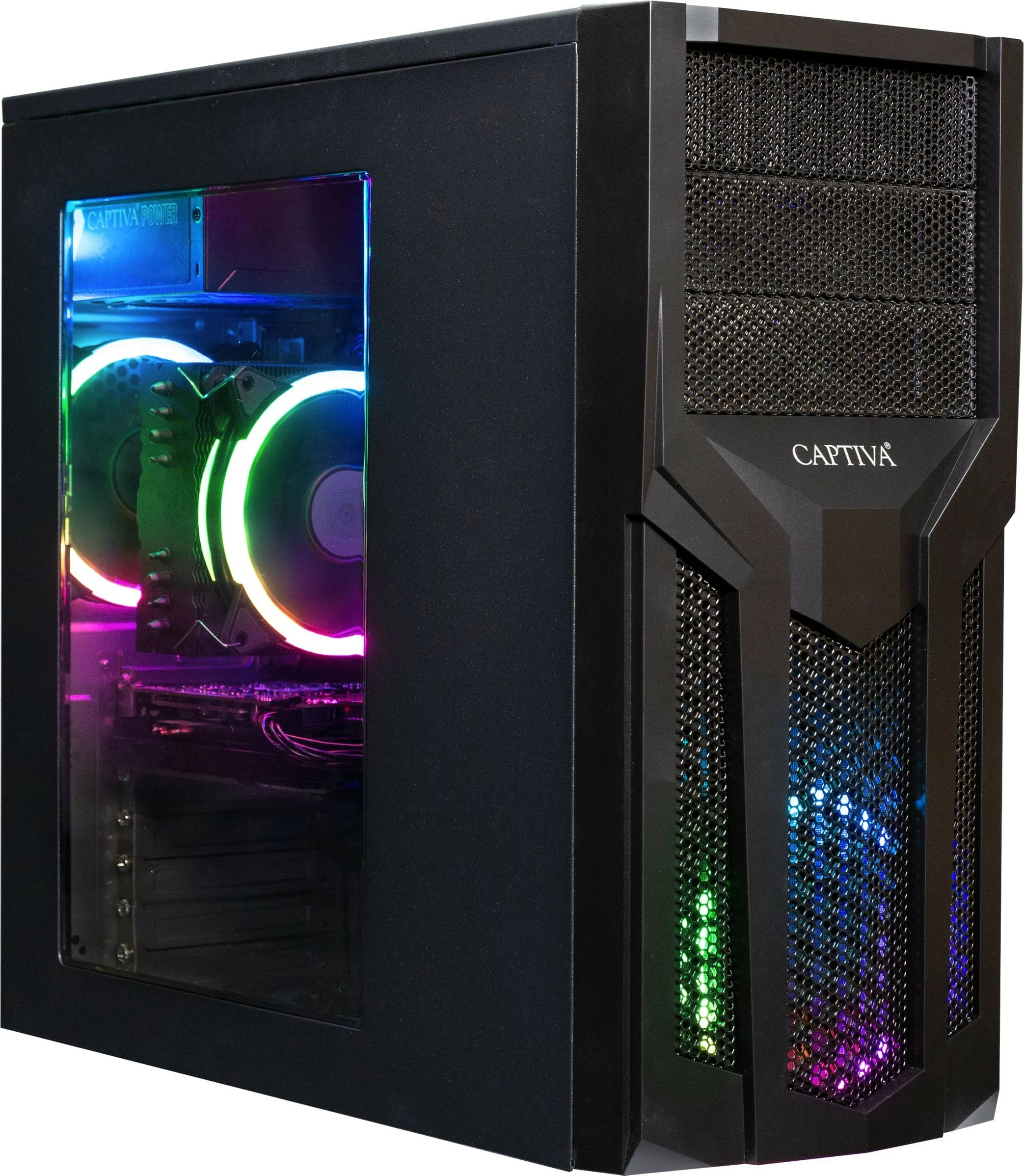 Kompjuter Captiva Advanced Gaming I80-574, i5-14400, 16GB, 500GB SSD, RTX 4060Ti, e zezë