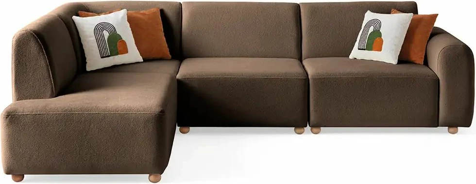Këndare S-Loft, ngjyrë kafe, Atelier del Sofa, majtas