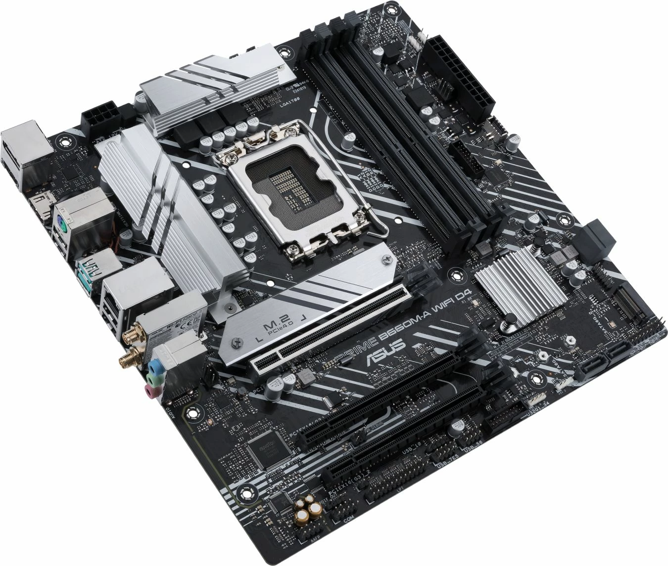 Pllakë amë Asus PRIME B660M-A WIFI D4, mATX, LGA1700, DDR4, Wi‑Fi, bardhë/zi