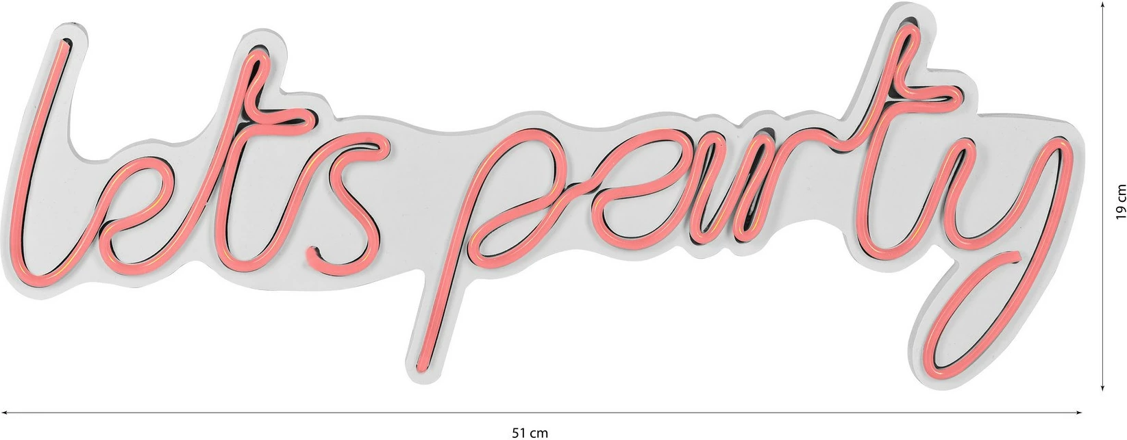 Dekor dritash LED plastike, ngjyrë rozë, Lets Party