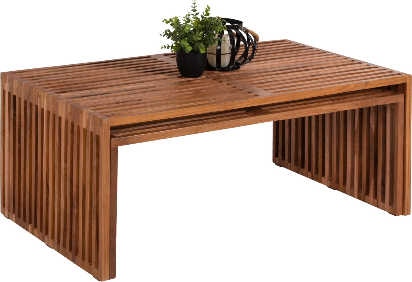 Set tavolinash kafeje NYA FH9548 dru tik ngjyrë natyrale 116x60x46.5H cm