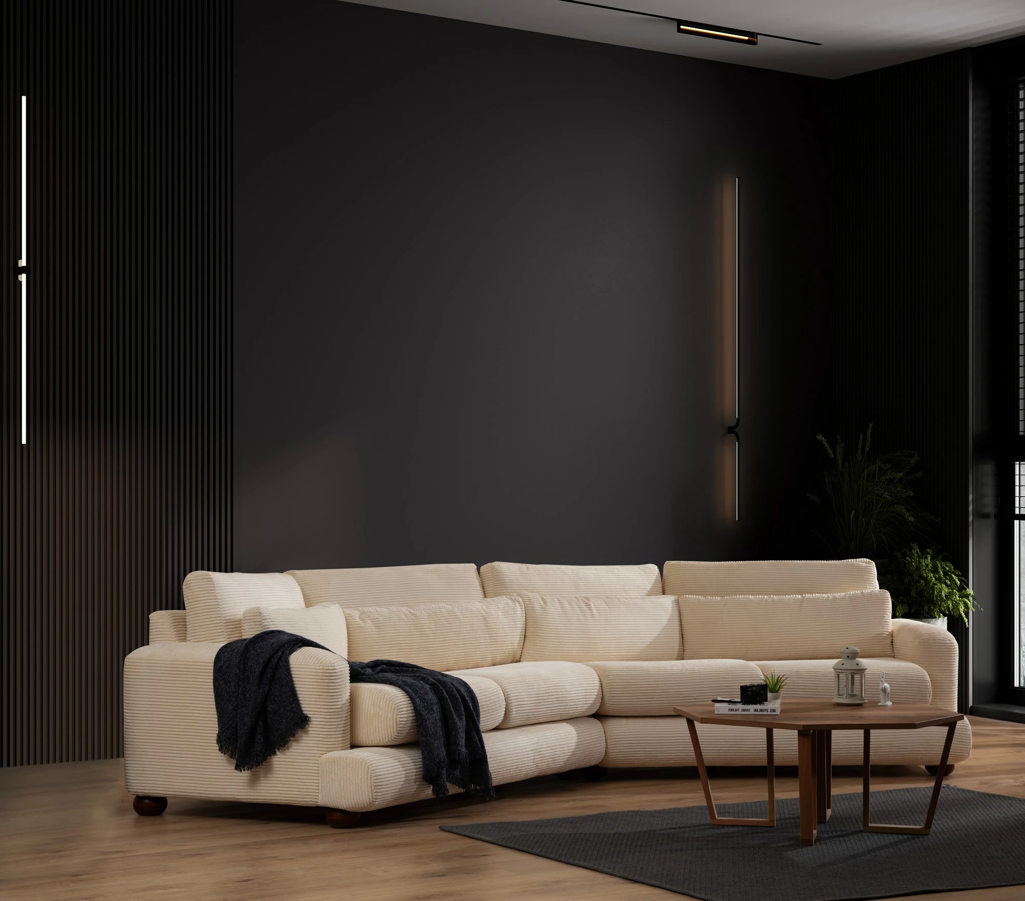 Kauç katër ulëse, River, kënd majtas, bezhë