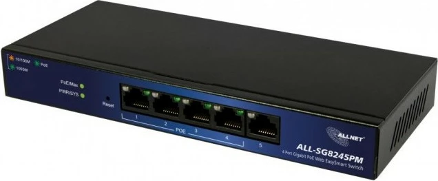 Switch ALLNET ALL-SG8245PM, Managed, L2, Gigabit Ethernet, PoE