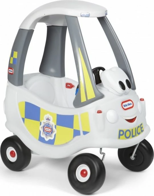 Makina ride-on për fëmijë Little Tikes Cozy Coupe Police Car 173790, plastike, e bardhë
