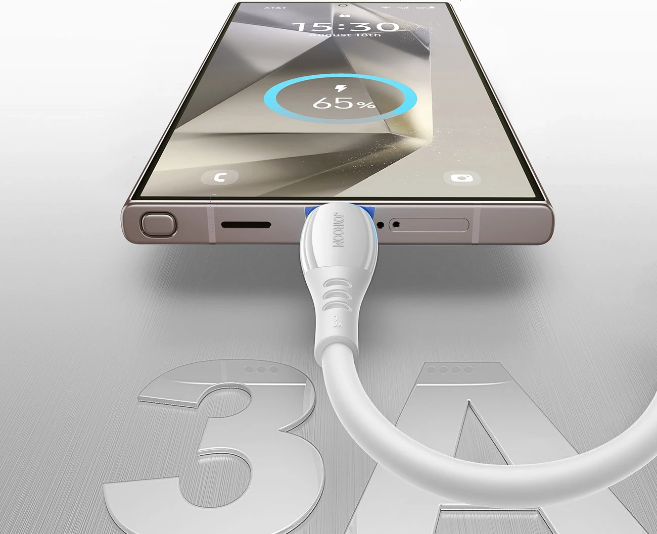 Kabllo Joyroom S-A59 Vibrant Series USB-A–USB-C 1.2 m 3A USB 2.0 480 Mbps, e bardhë, me kuti