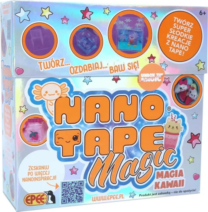 Set krijues DIY, Epee, Nano Tape Magic Kawaii Classic EP60511/05139, për 5 projekte 6+, multingjyrësh