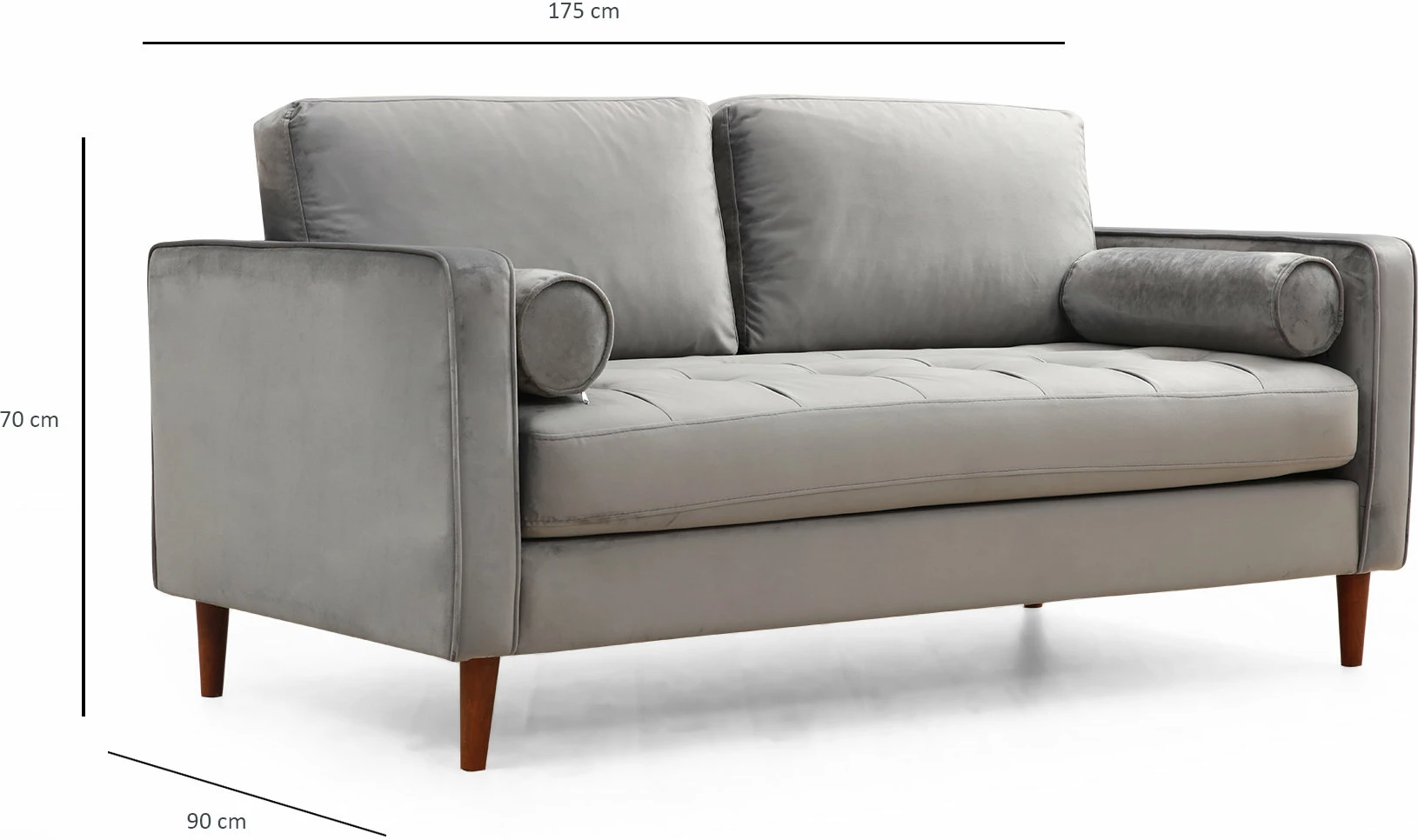 Divan dyvendësh Atelier del Sofa, ngjyrë gri e çelët, Rome