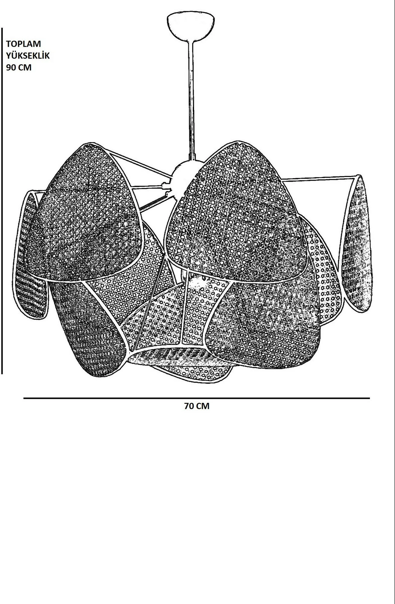 Llambë tavani Opviq, ratan, 8706-1