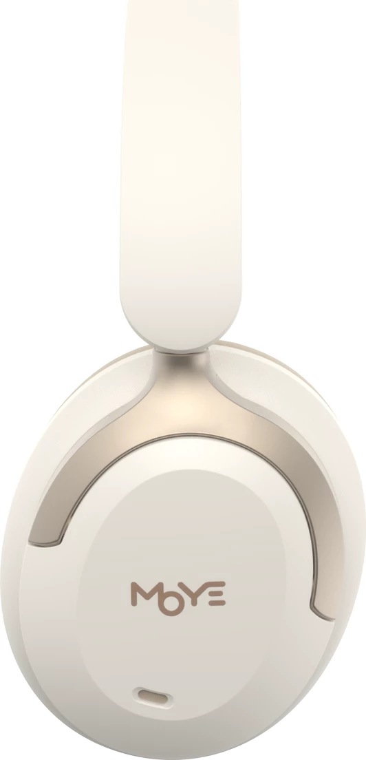 Kufje Bluetooth Moye Timbre 2 ANC, ANC hibride 35 dB, 55h, BT 5.4, Beige