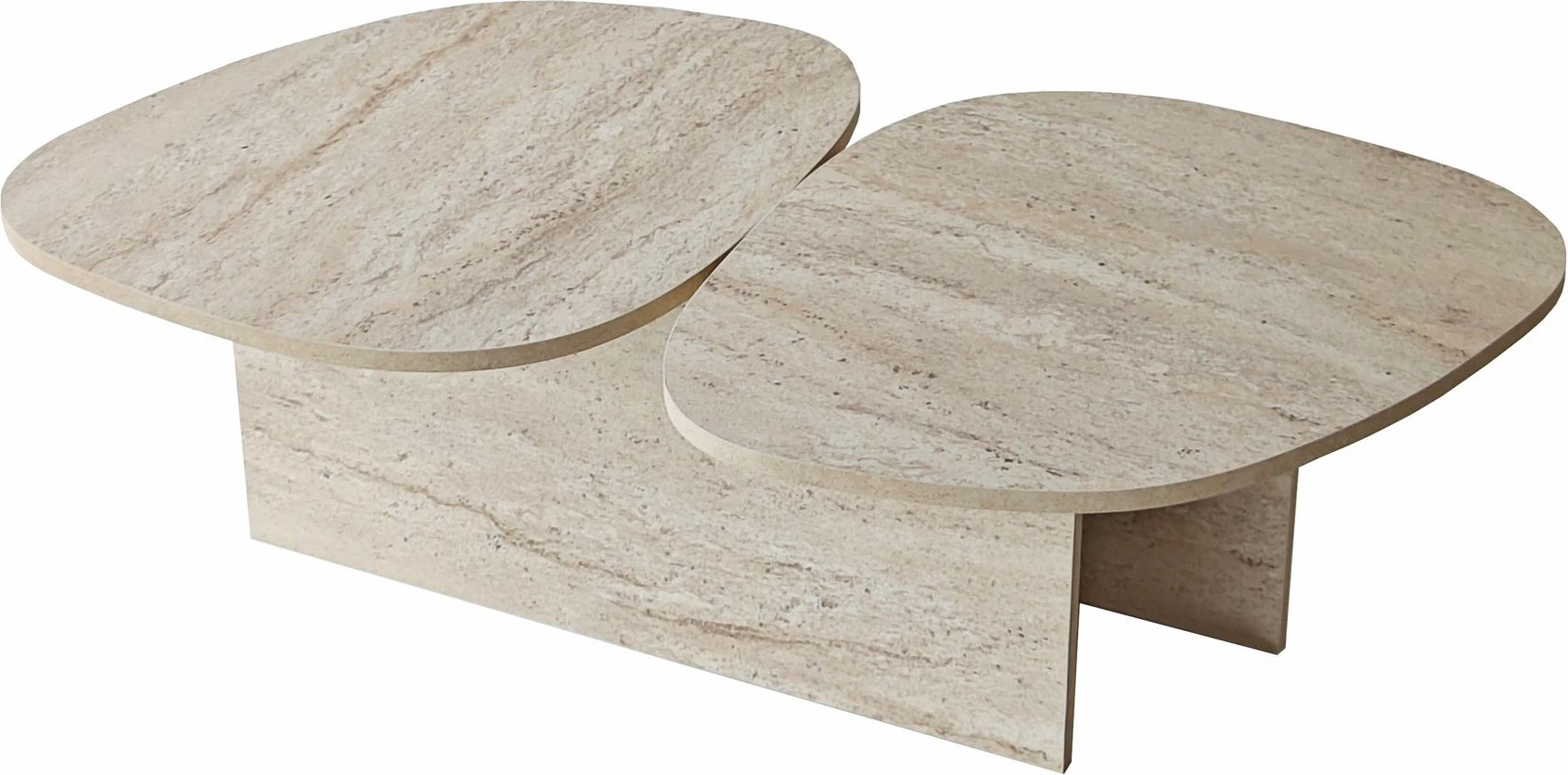 Tavolinë kafeje Skye Decor, ngjyrë travertine