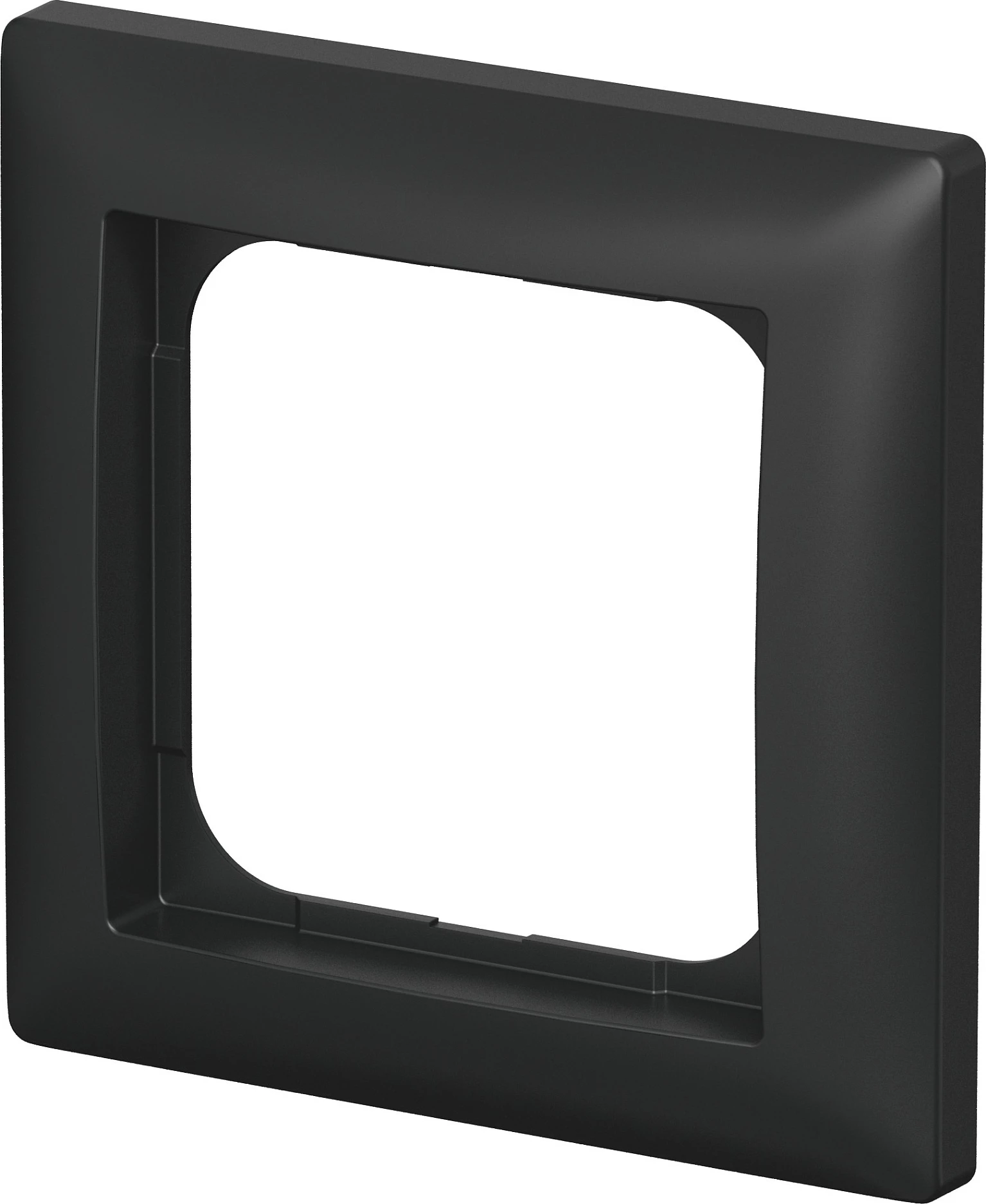 Kornizë/Faceplate Busch-Jaeger 2CKA001725A1568, 81x81 mm, IP20, e zezë