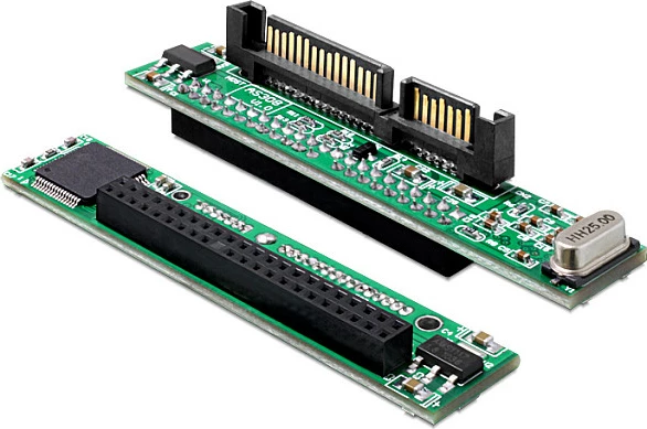 Adapter konvertues DeLOCK 61987, SATA 22p në IDE 44p, zi/jeshile