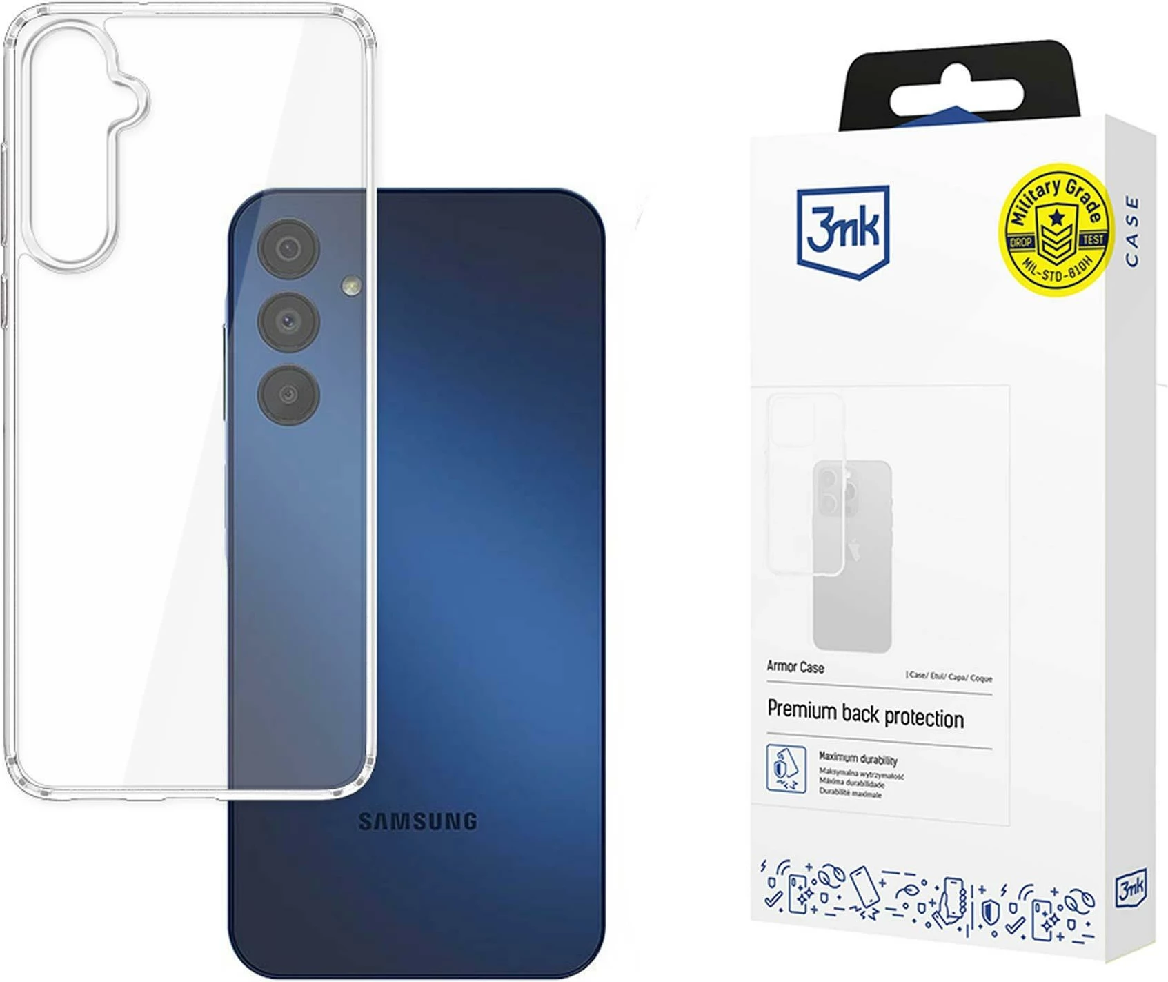 Mbështjellës 3mk Armor Case për Samsung Galaxy A16, Transparent