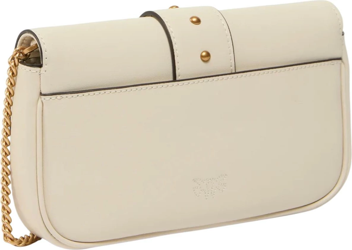 Çantë krahu Pinko Love Pocket New Buckle Vitello 107072 A0F1, bezhë e hapur