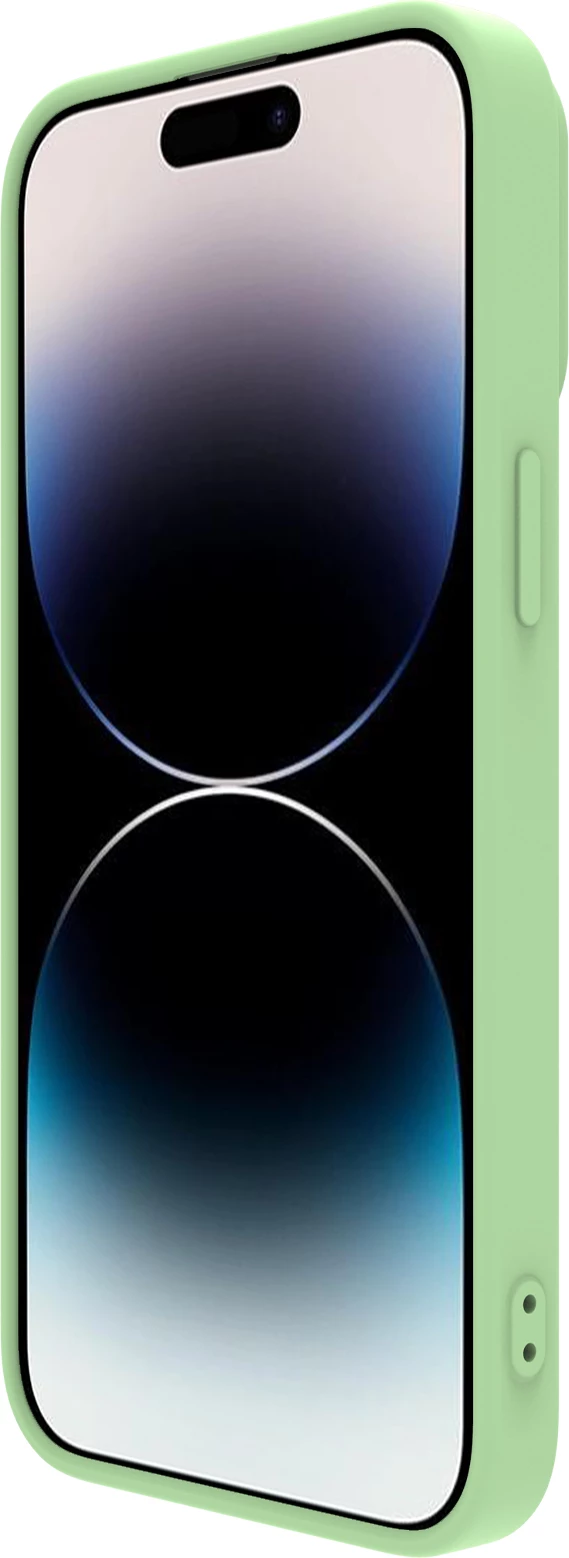 Mbështjellës Nillkin CamShield Silky Silicone për iPhone 14 Pro, me mbulesë kamere, Gjelbër