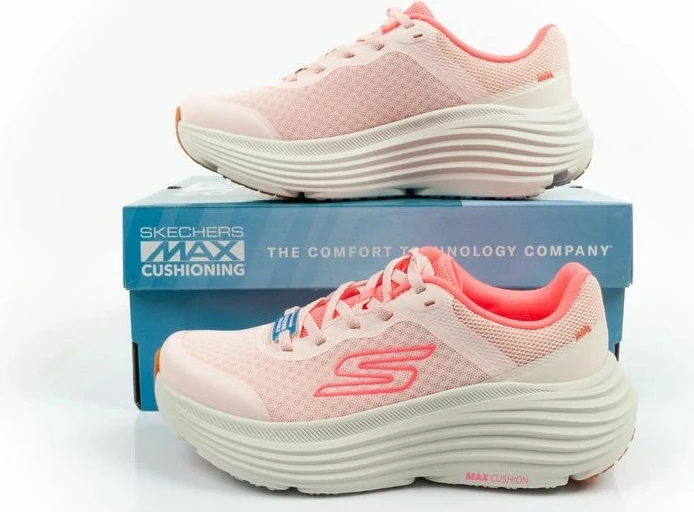 Atlete vrapimi për femra Skechers Max Cushioning, rozë e lehtë