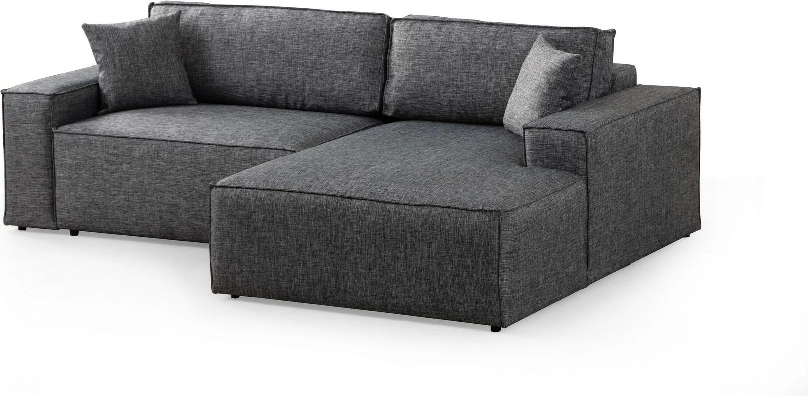 Kënd-sofë krevati Atelier del Sofa, kënd i djathtë, ngjyrë gri e errët