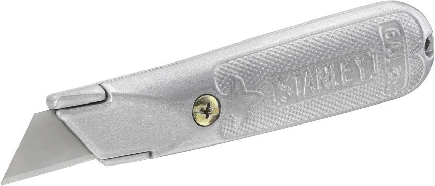 Thikë trapezoide Stanley 2-10-199, trup zinku, bllokim tehu, 140 mm, set 5 tehe